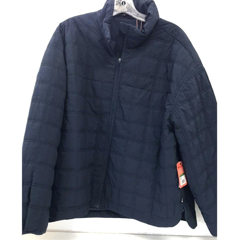 Bass Outdoor Men's Jacket Navy  Quilted Full Zip Spring Puffer Big Dipper SZ L